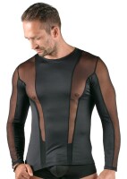 Svenjoyment Shirt mit transparente Netz-Einsätzen