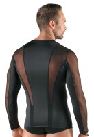 Svenjoyment Shirt mit transparente Netz-Einsätzen