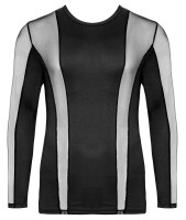 Svenjoyment Shirt mit transparente Netz-Einsätzen