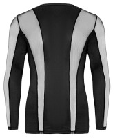 Svenjoyment Shirt mit transparente Netz-Einsätzen