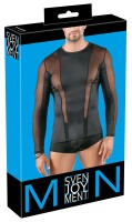 Svenjoyment Shirt mit transparente Netz-Einsätzen