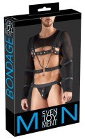 Svenjoyment Set mit Crop-Top, Brust-Harness und Jock