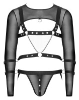 Svenjoyment Set mit Crop-Top, Brust-Harness und Jock