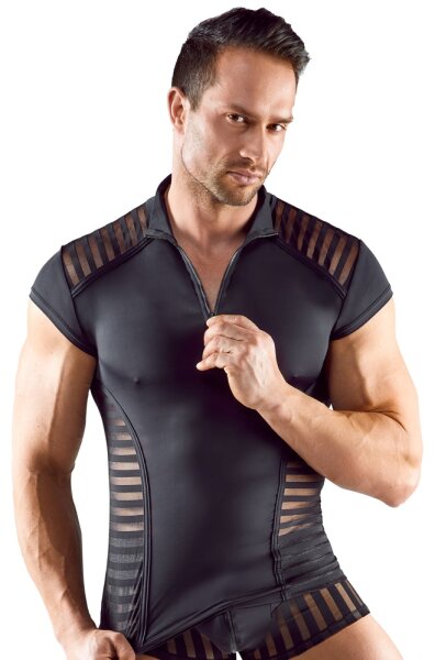 Svenjoyment Shirt mit Stehkragen und Reißverschluss