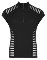 Svenjoyment Shirt mit Stehkragen und Reißverschluss