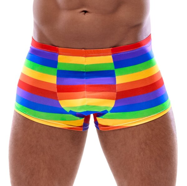 Svenjoyment Pants mit bunten Streifen in Regenbogenfarben L