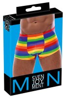 Svenjoyment Pants mit bunten Streifen in Regenbogenfarben L