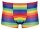 Svenjoyment Pants mit bunten Streifen in Regenbogenfarben L