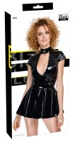 Black Level Kleid aus Lack mit seitlich verstellbaren Taillen-Schnallenriemen