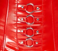 Black Level Strapsgürtel aus Lack mit 6 verstellbaren Strumpfhalter