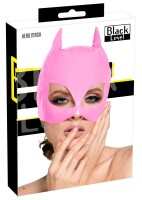 Black Level Kopfmaske aus Lack im Cat-Look mit kleinen Ohren S-L