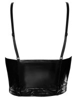 Black Level Top aus Lack mit Unterbrustband in Gürtel-Optik