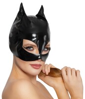Black Level Kopfmaske aus Lack im Cat-Look mit kleinen...