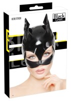Black Level Kopfmaske aus Lack im Cat-Look mit kleinen Ohren S-L