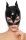 Black Level Kopfmaske aus Lack im Cat-Look mit kleinen Ohren S-L
