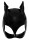 Black Level Kopfmaske aus Lack im Cat-Look mit kleinen Ohren S-L
