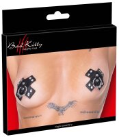 Bad Kitty Nipple Sticker jeweils mit Ring und Nietenbesatz