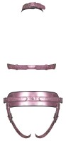 Bad Kitty Harness-Set in schillernder Rosé-Metallic-Optik