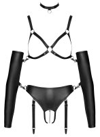 Bad Kitty Ouvert-Set mit Riemen-BH & Straps-Slip