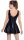 Black Level Kleid aus Lack mit tiefem Ausschnitt vorne und hinten