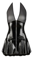 Black Level Kleid aus Lack mit Cups und Neckholder aus Powernet