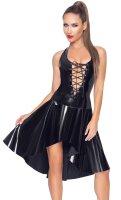 Black Level Kleid aus Lack mit extra tiefem...