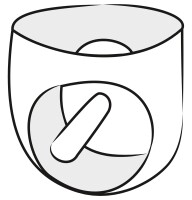 LATE X Slip aus Latex mit fest integriertem Anal-Dildo M/L