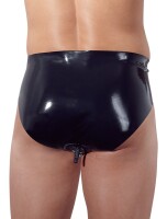 LATE X Slip aus Latex mit markanter Mulde für Penis und Hoden