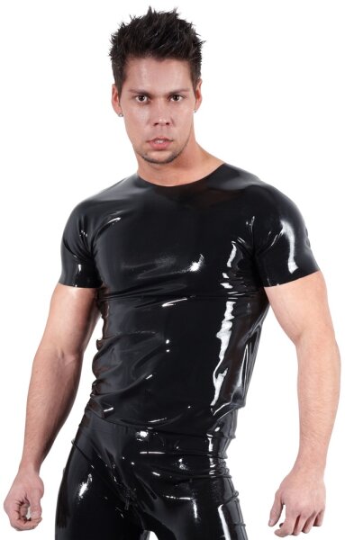 LATE X Shirt aus Latex in klassischer, gerade geschnittener Form