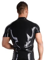 LATE X Shirt aus Latex mit kleinem Stehkragen