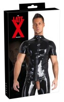LATE X Shirt aus Latex mit kleinem Stehkragen