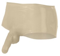 LATE X Pants aus Latex hautfarben mit Hülle für Penis und Hoden