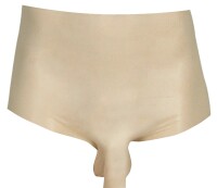 LATE X Pants aus Latex hautfarben mit Hülle für Penis und Hoden