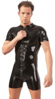 LATE X Kurzoverall aus Latex mit mit 3-Wege-Zip