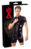 LATE X Kurzoverall aus Latex mit mit 3-Wege-Zip
