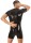 LATE X Kurzoverall aus Latex mit mit 3-Wege-Zip