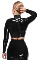 LATE X Shirt aus Latex mit großem Cut-out