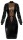 LATE X Kleid aus Latex mit langem Arm und hohem Stehkragen