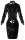LATE X Kleid aus Latex mit langem Arm und hohem Stehkragen
