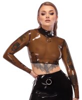LATE X Shirt aus Latex mit großem dekorativen Metallring