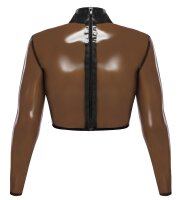 LATE X Shirt aus Latex mit großem dekorativen Metallring