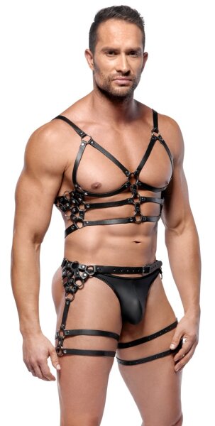 ZADO Harness-Set aus Leder M/L