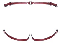 ZADO Strap-on aus Leder in stilvollem Deep Red
