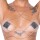 Cottelli ACCESSOIRES Nipple Sticker Square mit schwarzen Schmucksteinchen