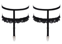 Cottelli ACCESSOIRES Straps-Strumpfband mit silberfarbenen Ringen