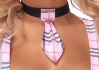 Cottelli COSTUMES Schuluniform-Kostüm aus Langarm-Body und Krawatten-Halsband