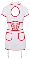 Cottelli COSTUMES Krankenschwester-Kleid mit großem Cut-out im Dekolleté