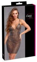 Cottelli PARTY Kleid aus transparentem schwarzem Netz S/M