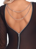 Cottelli PARTY Kleid aus schwarzem feinem Powernet