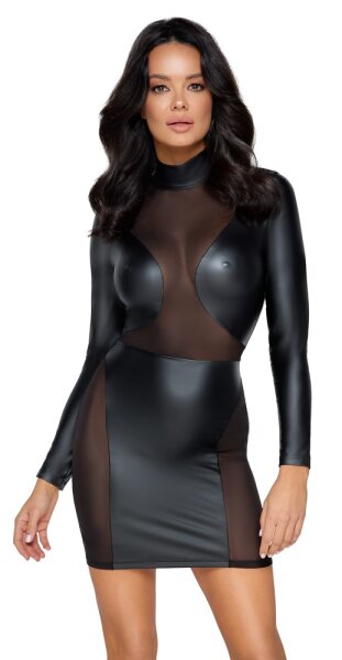 Cottelli PARTY Kleid mit transparenten Powernet-Einsätzen